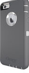 OtterBox - Defender Series Case with Holster for Apple® iPhone® 6 Plus - White/Gray