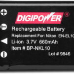 DigiPower - NKL10 Rechargeable Lithium-Ion Battery - Black