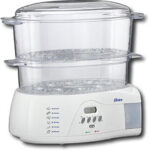 Oster - 6.1-Quart Double-Tiered Steamer - White