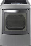 LG - SteamDryer 7.3 Cu. Ft. 12-Cycle Steam Gas Dryer - Graphite Steel