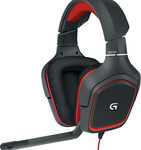 Logitech - G230 Over-the-Ear Gaming Headset - Black/Red