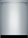 Bosch - 300 Series 24" Top Control Tall Tub Built-In Dishwasher with Stainless-Steel Tub - Stainless Steel