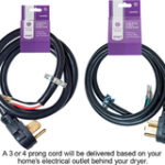 Smart Choice - 6' 30 Amp Dryer Power Cord Required for Hook-Up - Black
