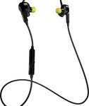 Jabra - SPORT PULSE Wireless Earbud Headphones with Built-In Heart Rate Monitor - Black/Yellow