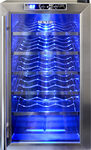 NewAir - 18-Bottle Wine Cooler - Black/Stainless Steel