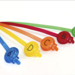 Dotz - Reusable Cord Straps (5-Count) - Red/Orange/Yellow/Blue/Green