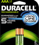 Duracell - Rechargeable AAA Batteries (2-Pack) - Green