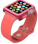 Speck - CandyShell Fit Case for Apple Watch™ 38mm - Crimson Red/Splash Pink