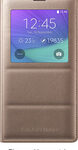Samsung - S-View Flip Cover for Samsung Galaxy Note 4 Cell Phones - Bronze Gold