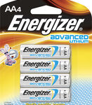 Energizer - Advanced Lithium AA Batteries (4-Pack) - Silver