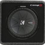 Kicker - CompR 12" Dual-Voice-Coil 2-Ohm Loaded Subwoofer Enclosure - Black