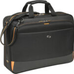 Solo - Urban Ultra Portfolio Laptop Briefcase - Black/Orange