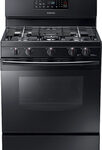 Samsung - 30" Self-Cleaning Freestanding Gas Range - Black