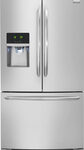 Frigidaire - Gallery 22.6 Cu. Ft. Frost-Free Counter-Depth French Door Refrigerator with Thru-the-Door Ice and Water - Stainless Steel