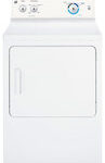 GE - 6.0 Cu. Ft. 6-Cycle Electric Dryer - White-on-White