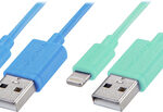 Insignia™ - Apple MFi Certified Lightning Charge-and-Sync Cable - Sea Green/Horizon