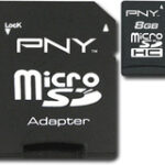 PNY - 8GB microSDHC Class 4 Memory Card - Black