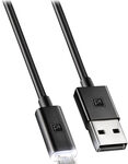 Platinum - 4' Touch On LED Micro USB Charge-and-Sync Cable - Black