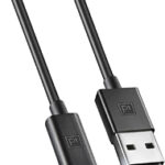 Platinum - 4' Always On LED Micro USB Charge-and-Sync Cable - Black