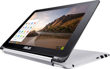 Asus - Flip 2-in-1 10.1" Touch-Screen Chromebook - Rockchip - 2GB Memory - 16GB Flash (eMMC) Memory - Aluminum - Image 1