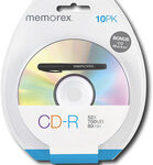 Memorex - 10-Pack 52x CD-R Disc Blister with Bonus CD Marker - Silver