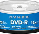 Dynex™ - 25-Pack 16x DVD-R Disc Spindle - Blue/Gray