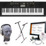 Casio - Portable Keyboard with 61 Piano-Style Keys - Black