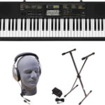 Casio - Portable Keyboard with 61 Piano-Style Keys - Black