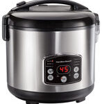Hamilton Beach - Digital Simplicity 14-Cup Rice Cooker and Steamer - Silver