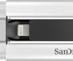 SanDisk - iXpand 32GB USB 2.0/Lightning Flash Drive - Silver/Black