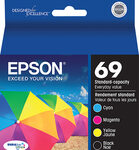 Epson - 69 4-Pack Ink Cartridges - Black/Yellow/Magenta/Cyan