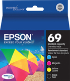 Epson - 69 4-Pack Ink Cartridges - Black/Yellow/Magenta/Cyan - Image 1