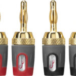 Rocketfish™ - Speaker Cable Banana Plugs (4-Pack) - Red/Black