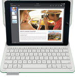 Logitech - Type+ Bluetooth Keyboard Case for Apple® iPad® Air 2 - Bright Green