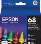 Epson - 68 3-Pack High-Yield Ink Cartridges - Cyan/Magenta/Yellow