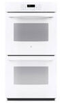 GE - 27" Built-In Double Electric Wall Oven - White-on-White