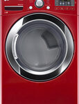 LG - SteamDryer 7.4 Cu. Ft. 10-Cycle Electric Dryer with Steam - Cherry Red