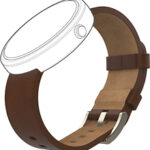 Motorola - Leather Band for Moto 360 Smart Watches - Cognac