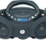 Memorex - Portable CD/CD-R/RW Boombox with AM/FM Radio - Black