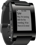 Pebble - Smartwatch 33mm Plastic - Black Silicone