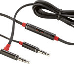 Platinum - 5' 3.5mm Audio Cable - Black/Red