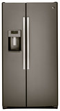GE - 25.4 Cu. Ft. Side-by-Side Refrigerator with Thru-the-Door Ice and Water - Stainless Steel