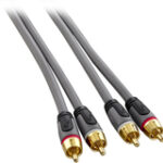 Rocketfish™ - 4' Stereo Audio RCA Cable - Gray