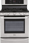 LG - 30" Self-Cleaning Freestanding Gas Convection Range - Stainless Steel