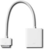 Apple - Dock Connector-to-VGA Adapter for Apple® iPad® - White - Image 1
