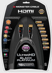 Monster - Black Platinum Series 16' In-Wall HDMI A/V Cable - Black