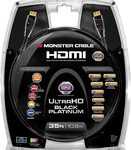 Monster - Black Platinum Series 35' In-Wall HDMI A/V Cable - Black