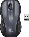 Logitech - M510 Wireless Laser Mouse - Silver/Black