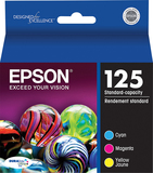 Epson - 125 3-Pack Ink Cartridges - Cyan/Magenta/Yellow - Image 1
