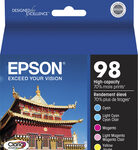 Epson - 98 5-Pack High-Yield Ink Cartridges - Cyan/Magenta/Yellow/Light Cyan/Light Magenta
